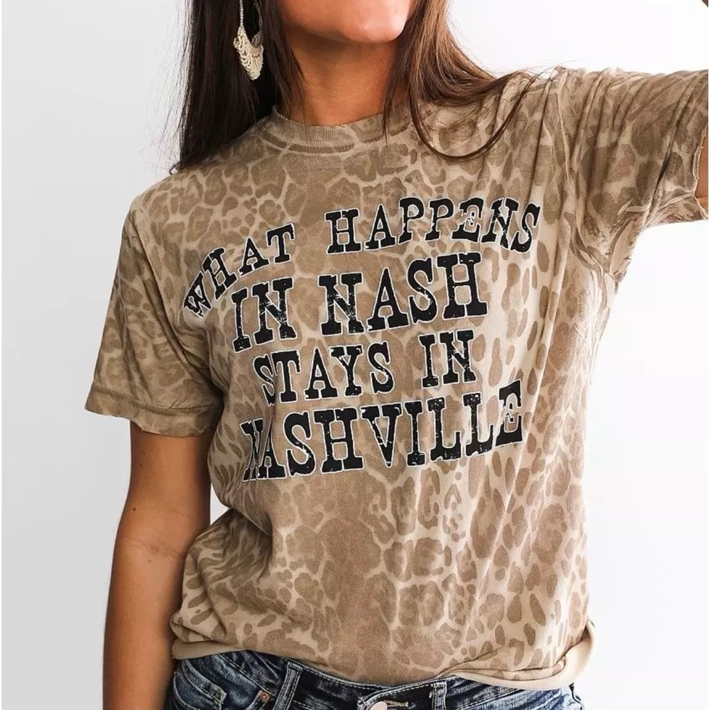 American Highway Leopard Print Graphic T-Shirt